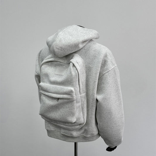 Men's Schoolbag Design Gray Floral Jacket