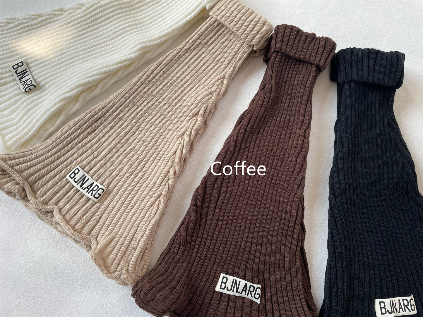 Vintage Flared Knit Striped Wool Wide Leg Socks