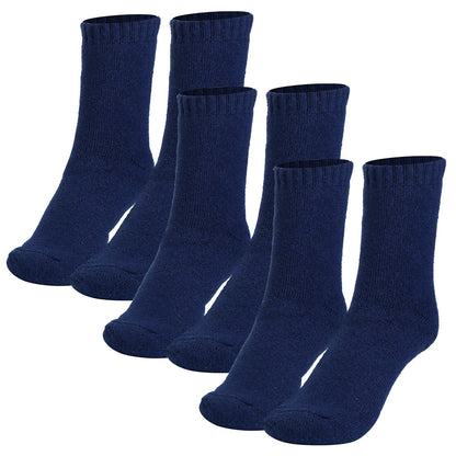 3 Color Options -- 3 Pairs Men Warm Wool Socks Soft Cozy Winter Thermal Socks For Men Thick Heat-Trapping Moisture Wicking Socks Indoor Outdoor
