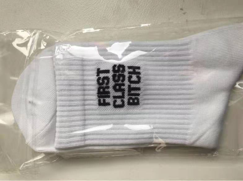 Hot Sale English Letters FUCK Letters Cotton Sock