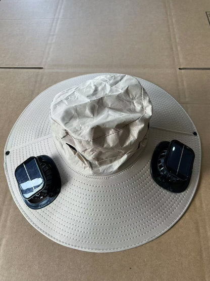 Men's Sun Shading Large Eave Sun Shading Solar Fan Cap