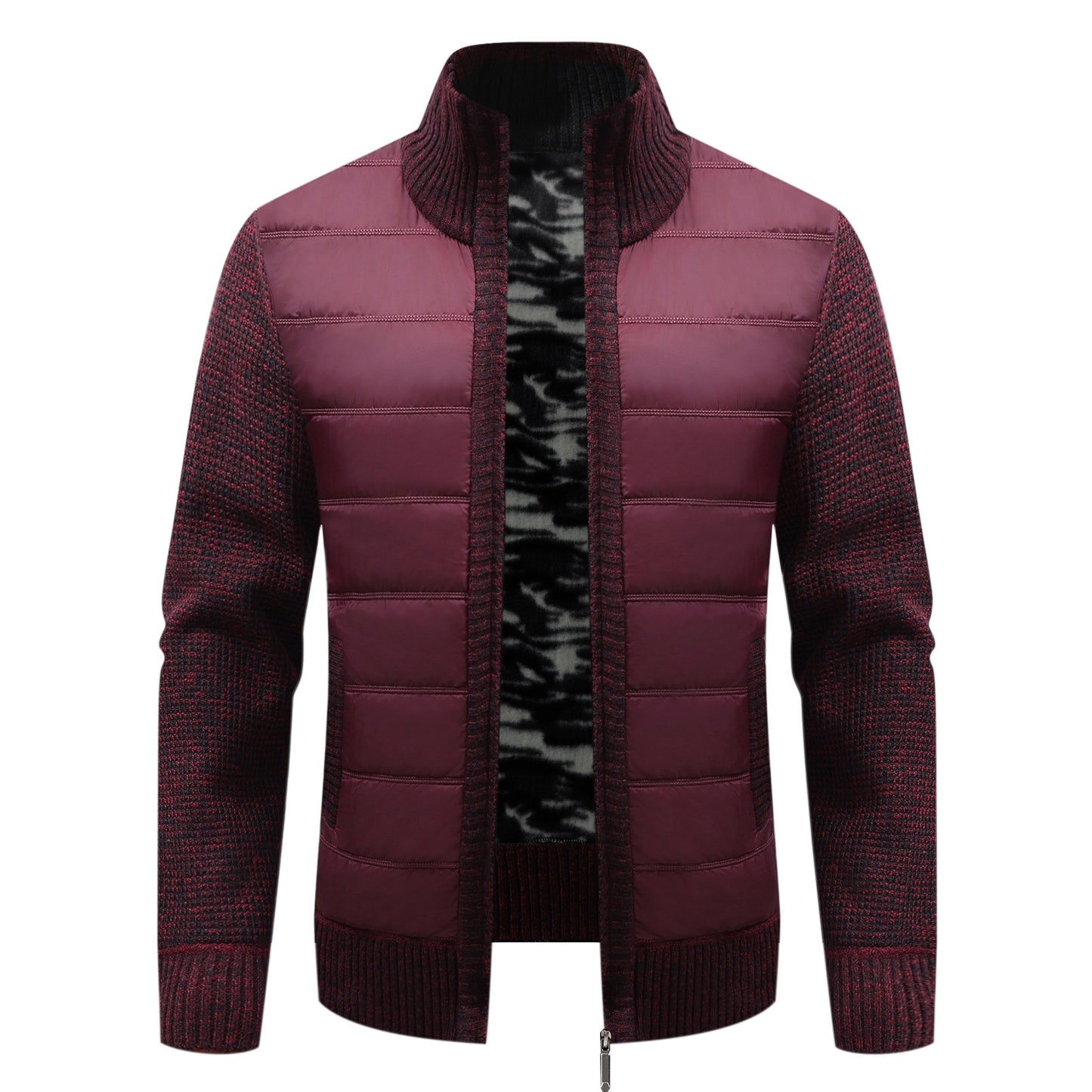 Men's Thickened Long-sleeve Cardigan Sweater Coat