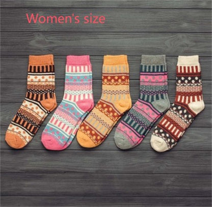 Winter Thick Warm Stripe Wool Socks Casual Sock Business Socks