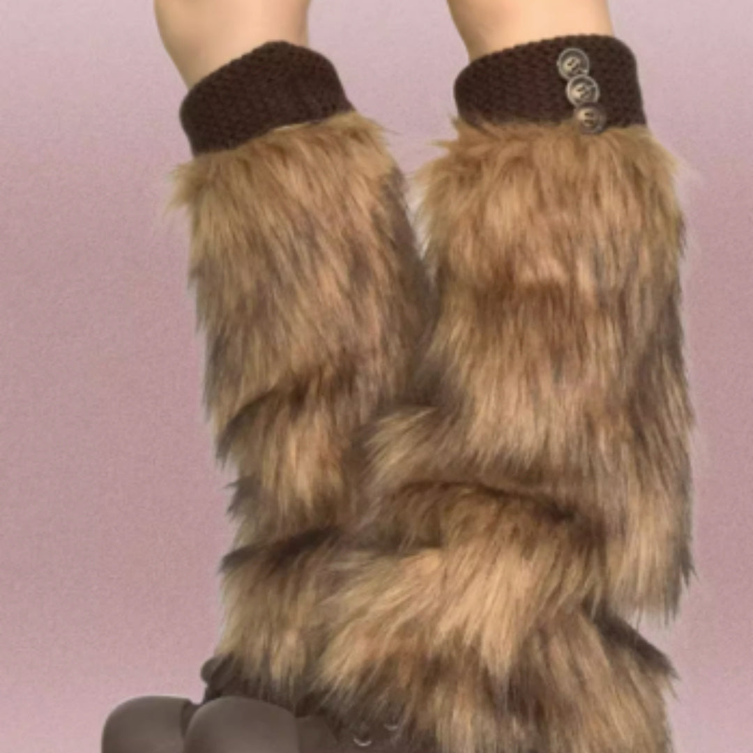 Warm Sock Covers Imitating Fur, Fluffy, Sweet, Cool, And Spicy Girls