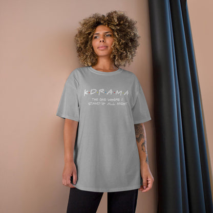First K-Drama Champion T-Shirt: The One Where I Stand Up All Night", Comfy & Trendy, Perfect for K-Drama Fans Who Binge-Watch All Night