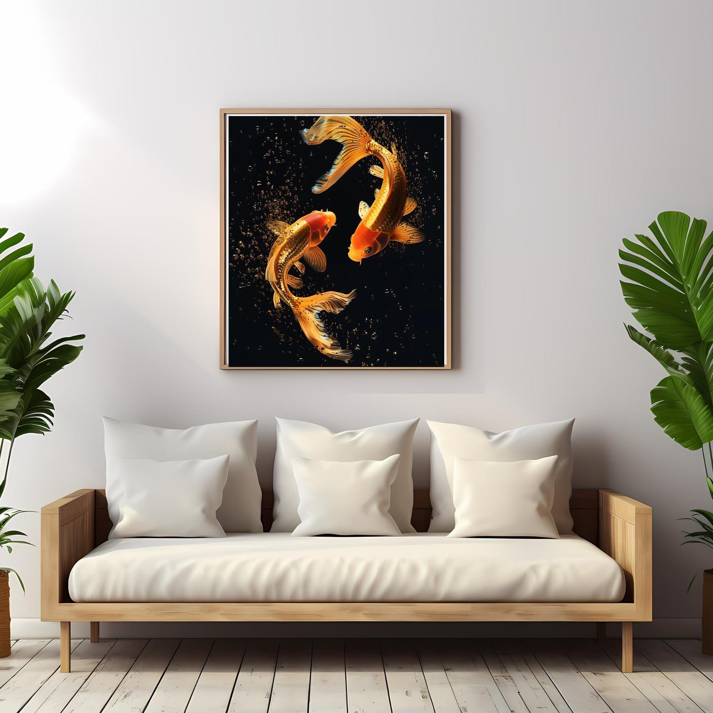Fantastic Goldfish Wall Art, Whimsical Goldfish Printable Wall Art, Goldfish Digital Wall Art Print, Digital Wall Art