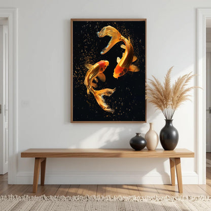 Fantastic Goldfish Wall Art, Whimsical Goldfish Printable Wall Art, Goldfish Digital Wall Art Print, Digital Wall Art